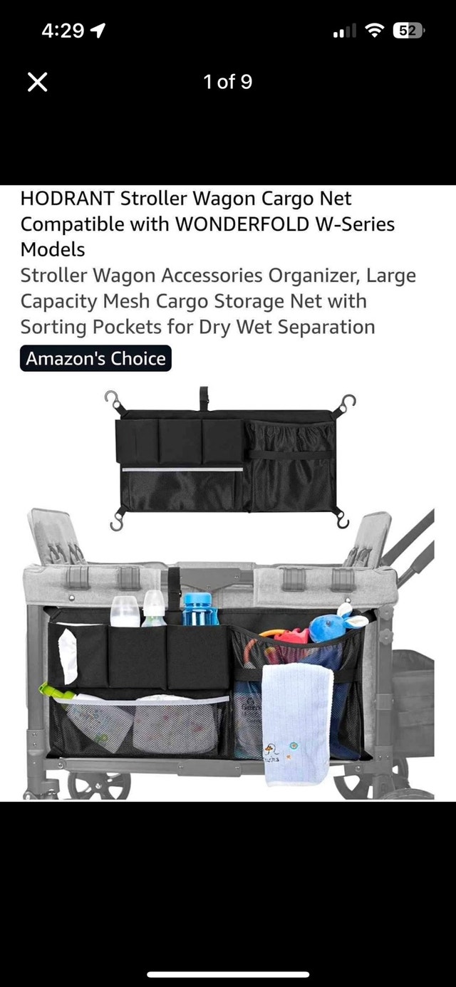HODRANT Stroller Wagon Cargo Net Organizer