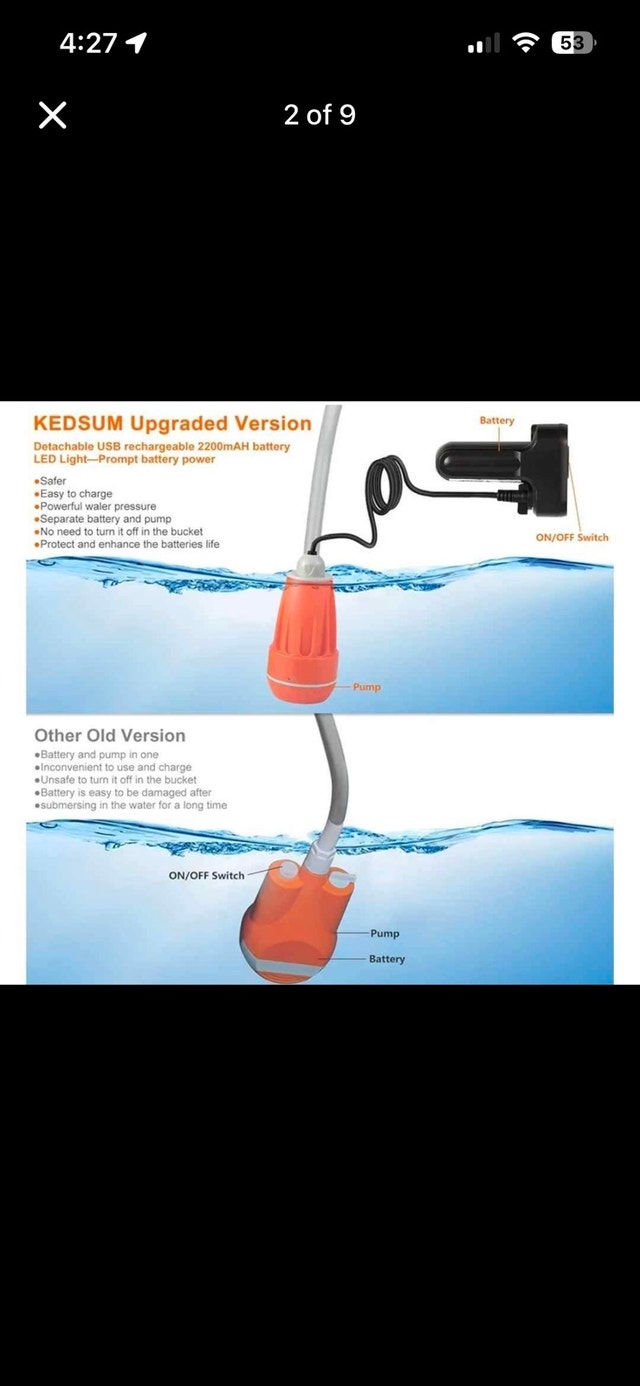 KEDSUM Portable Camping Shower & Handheld Bidet Sprayer Set - photo 2