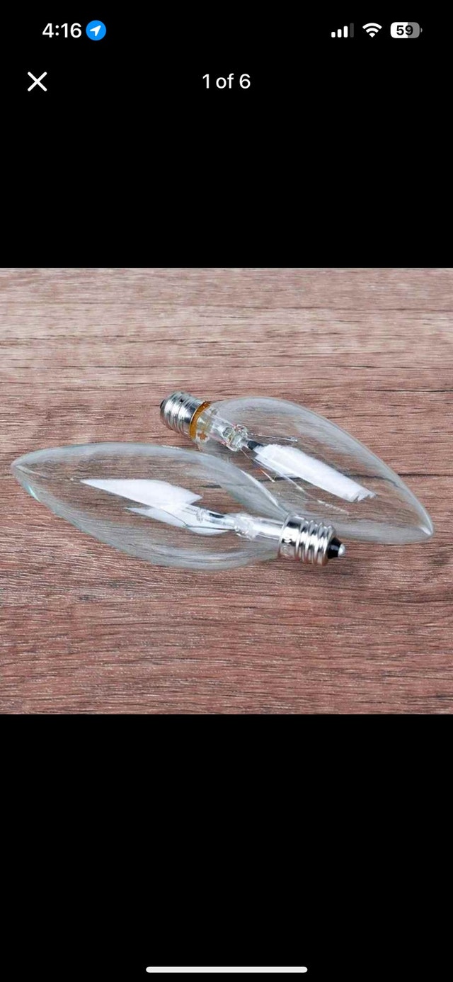 Haraqi 10-Pack E12 Base 25W 120V Clear Candelabra Light Bulbs