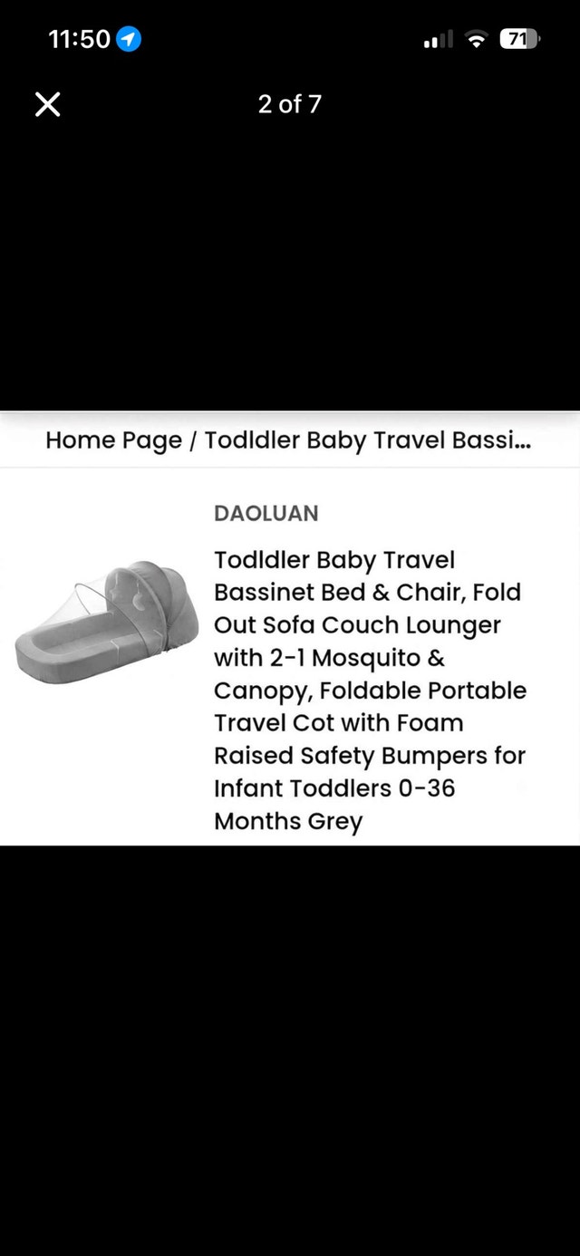 DAOLUAN 2-in-1 Foldable Baby Travel Bassinet & Convertible Sofa - photo 2
