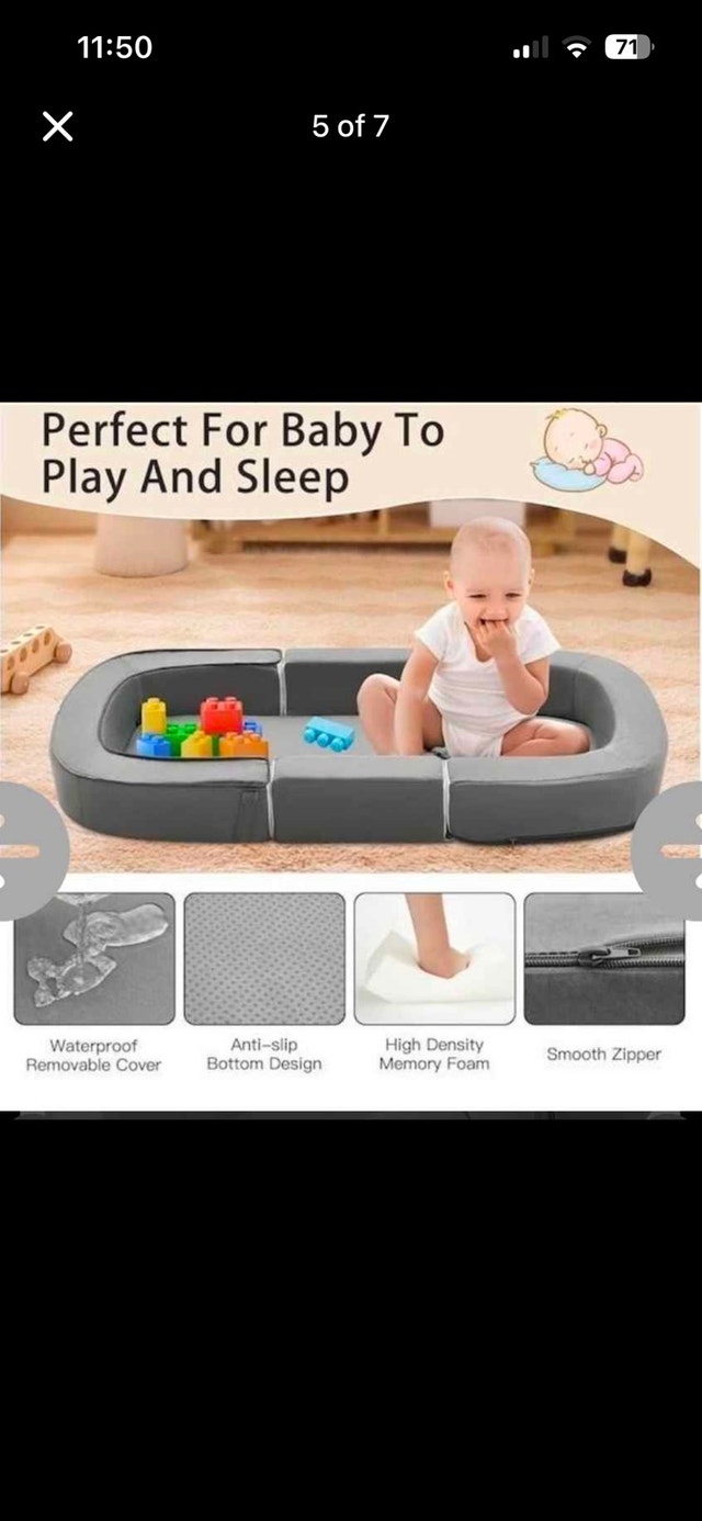 DAOLUAN 2-in-1 Foldable Baby Travel Bassinet & Convertible Sofa - photo 5