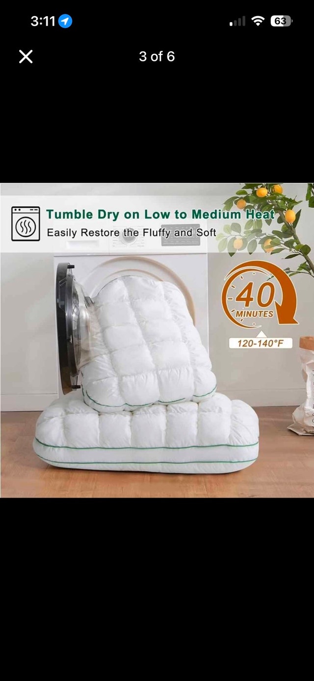 YOUR MOON Fluffy Luxury Bed Pillow (Queen Size – White) - photo 4
