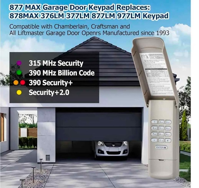 Brand New Universal Wireless Garage Door Keypad - photo 2