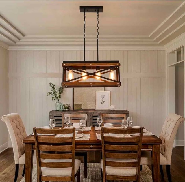 Brand New in Box: RKUCSR Rustic Farmhouse 4-Light Pendant - photo 3