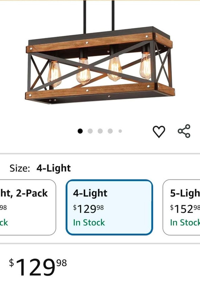 Brand New in Box: RKUCSR Rustic Farmhouse 4-Light Pendant - photo 5