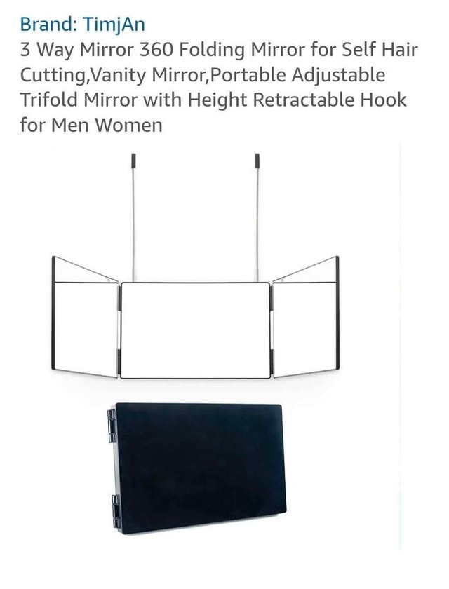 3-Way Mirror for Self Hair Cutting & Grooming - Brand New in Box