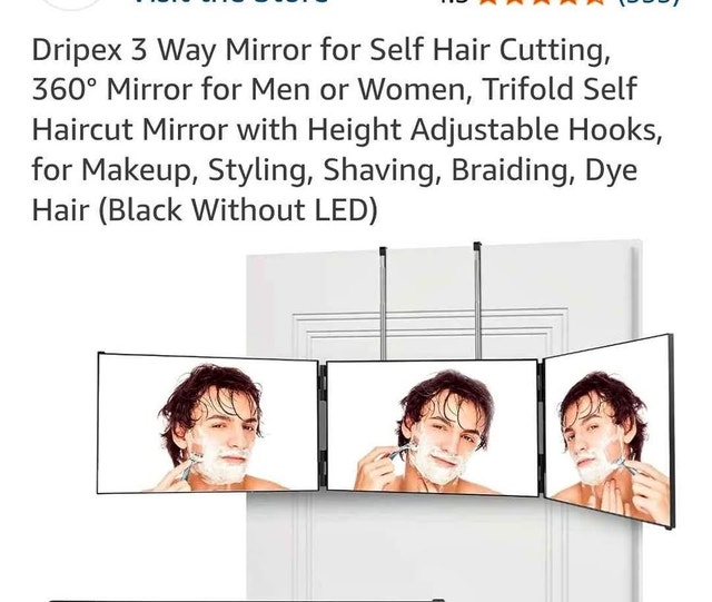 3-Way Mirror for Self Hair Cutting & Grooming - Brand New in Box - photo 4