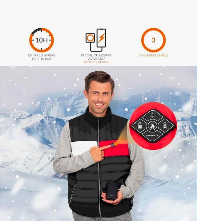 Premium Heated Vest - 6 Heating Zones with Stylish Case - photo 4