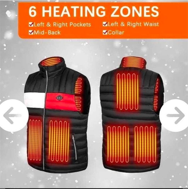 Premium Heated Vest - 6 Heating Zones with Stylish Case - photo 5