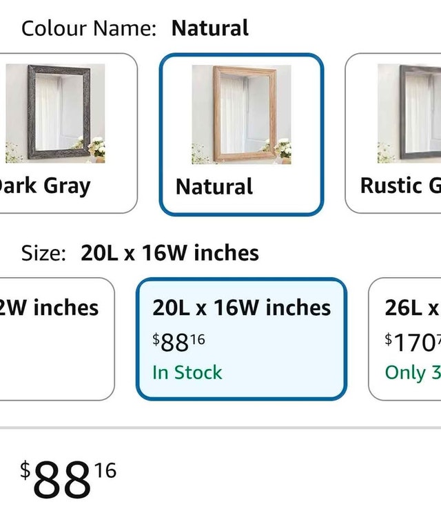 Brand New AAZZKANG Rustic Wood Wall Mirror (16" ×20") - photo 5