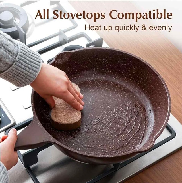 SENSARTE 12-Inch Nonstick Deep Frying Pan Skillet with Lid - photo 3