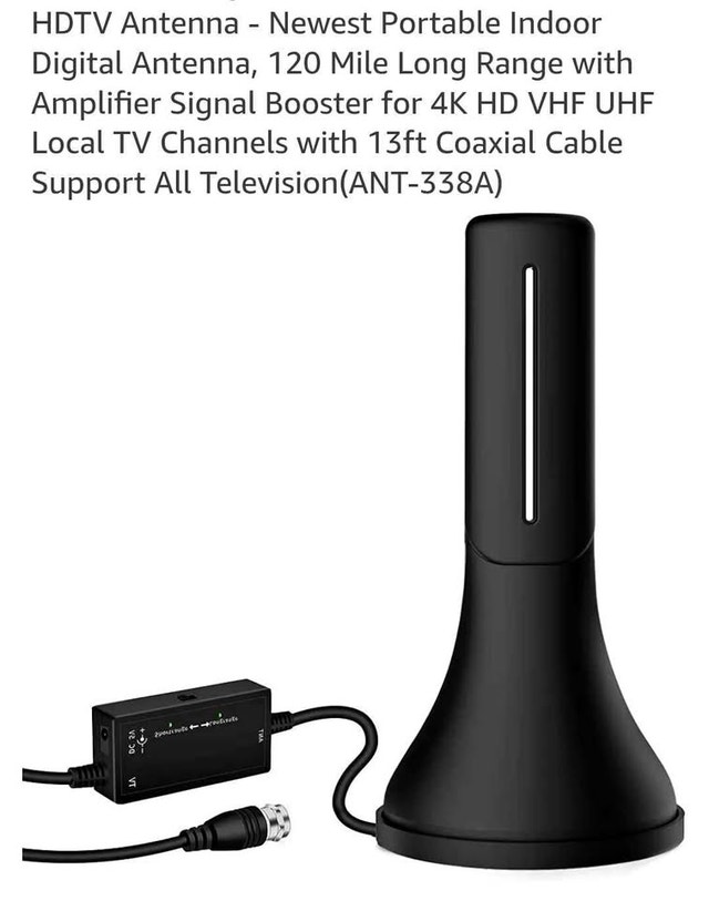 Powerful 4K Digital Indoor HDTV Antenna – 120 Mile Range