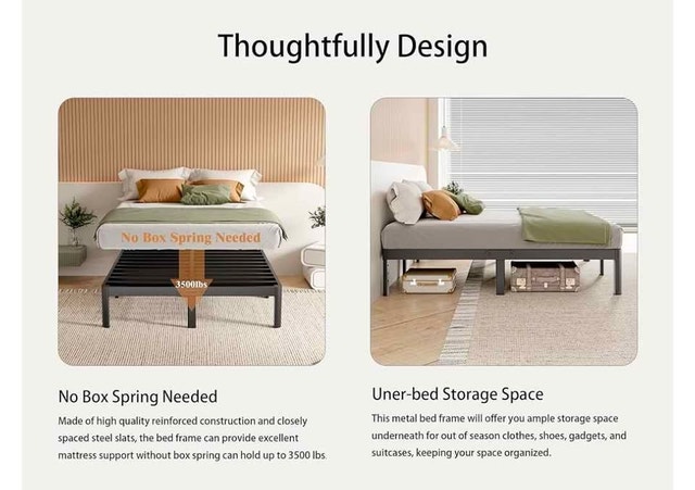 Brand New King Size Metal Bed Frame (12 Inch) - photo 4