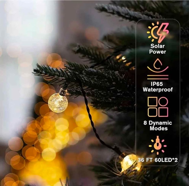 ☀️ Metaku 72FT 120 LED Solar Outdoor String Lights - photo 4