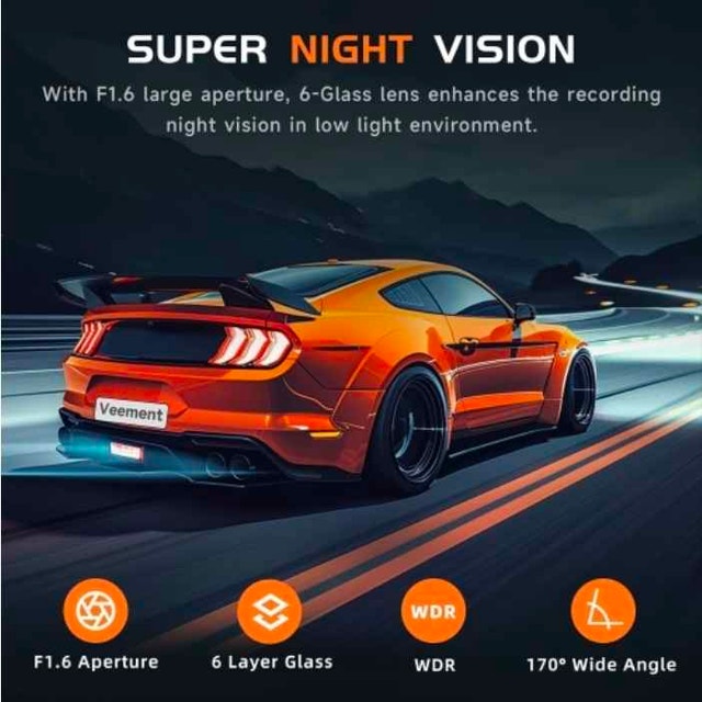 Brand New! Veement 2.5K Ultra-HD Mini WiFi Dash Cam - photo 2