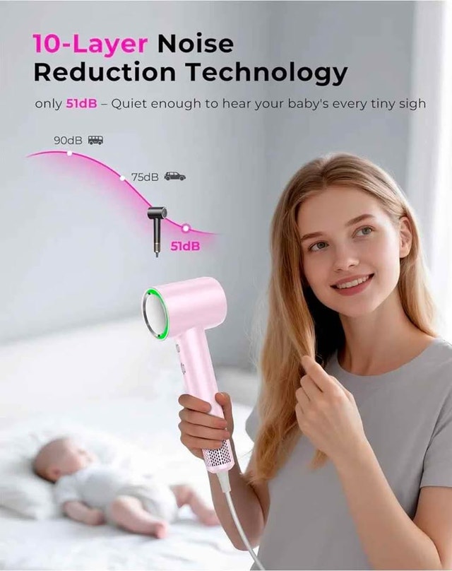 SHRATE Professional High-Speed Ionic Hair Dryer (Pink) - photo 4