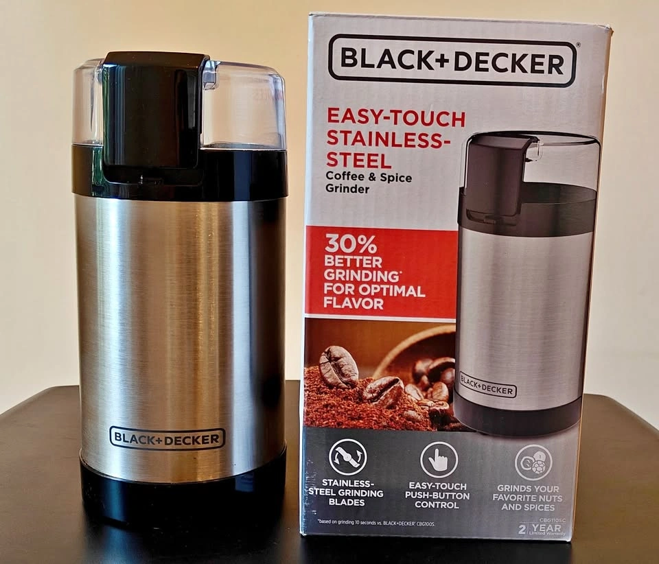 Stainless Steel Black & Decker coffee grinder