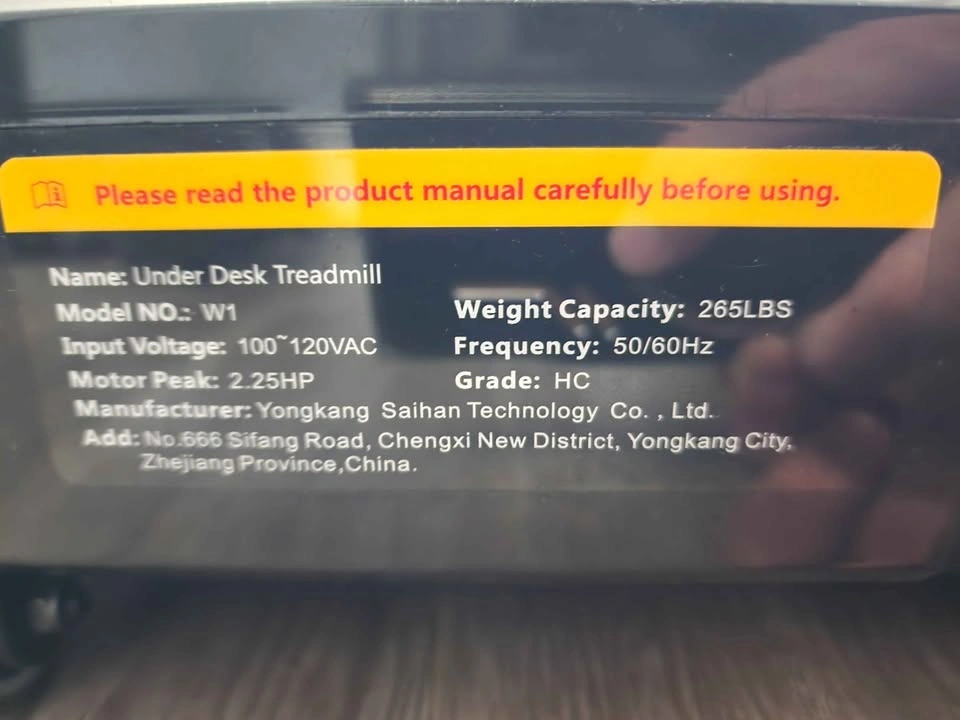 Timetook W1 Under Desk Treadmill not turning on - photo 3