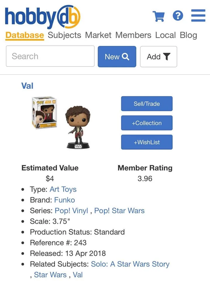 Funko Pop! Star Wars 243 Val - BNIB image indicator(6)