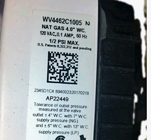 Power Vent Natural Gas Valve – Model W8850A1000 - photo 2