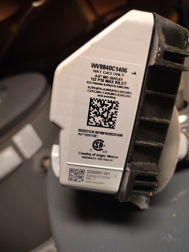 Honeywell Water Heater Gas Control Valve - WV8840C1406 - photo 2