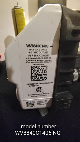 Resideo WV8840C1406 Water Heater Gas Valve
