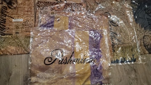 10 Pashmina Silk Paisley Women's Shawl Wrap with Fringe