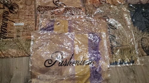10 Pashmina Silk Paisley Women's Shawl Wrap with Fringe - photo 2