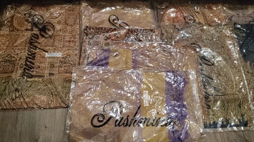 10 Pashmina Silk Paisley Women's Shawl Wrap with Fringe - photo 5