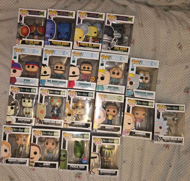 Simpsons/ South Park / Rick & Morty Funkos