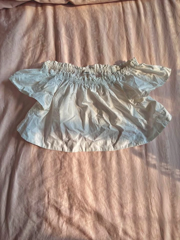Aritzia Wilfred xs Babydoll Summer Off Shoulder Garlance Top