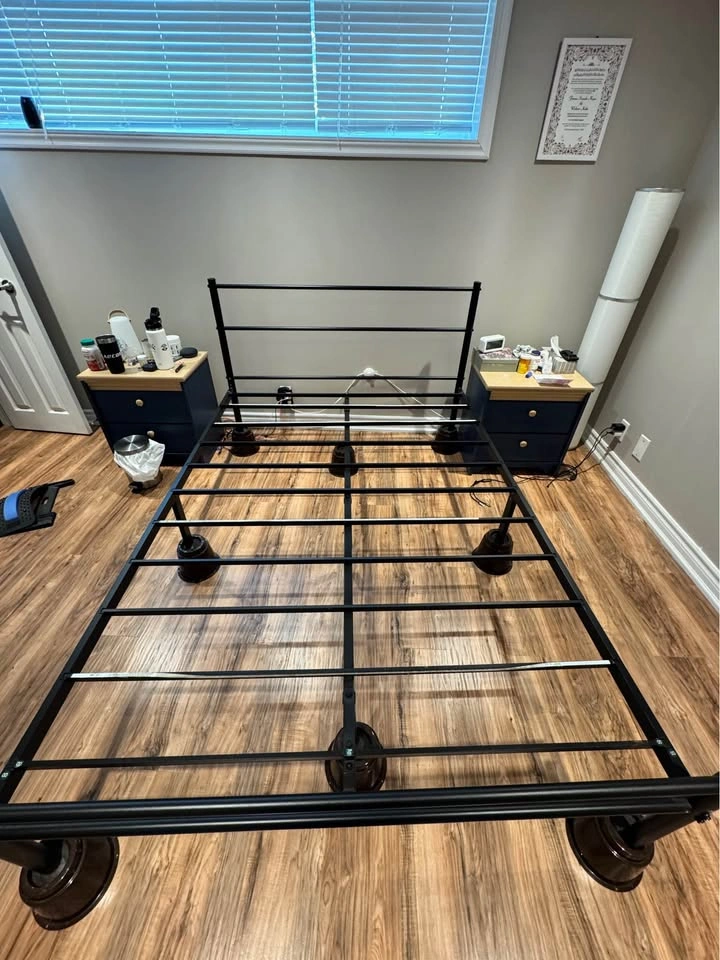 Full Size Metal Bed Frame with Headboard and Footboard - photo 3