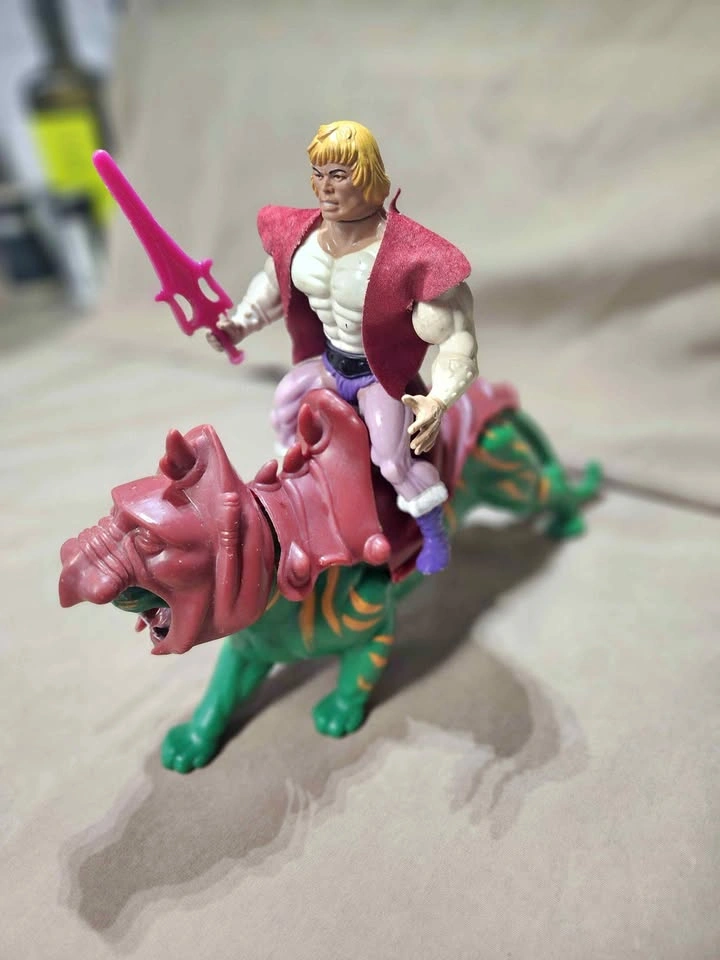 Vintage 1980s Masters of the Universe - Prince Adam & Battle Cat