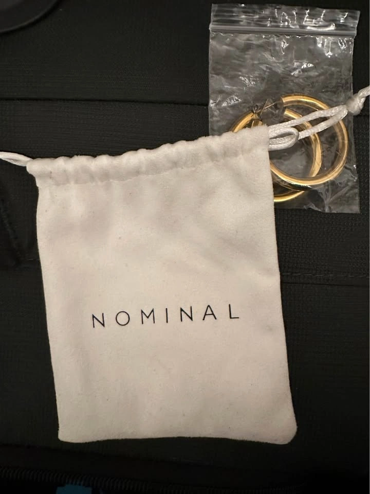 Nominal Solid Chunky Gold Plated 40mm Hoop Earrings - photo 4