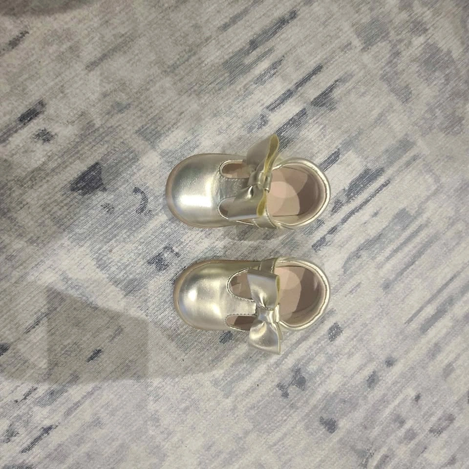 Gold Bow Mary Jane Toddler Shoes