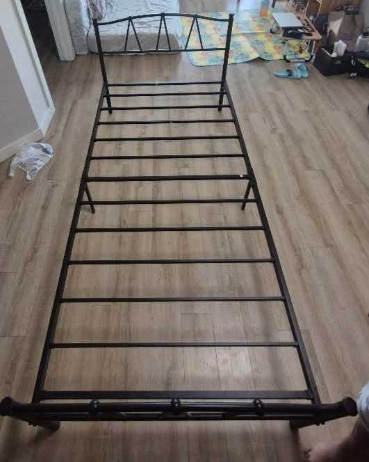Twin Metal Bed Frame with Headboard and Footboard - photo 2