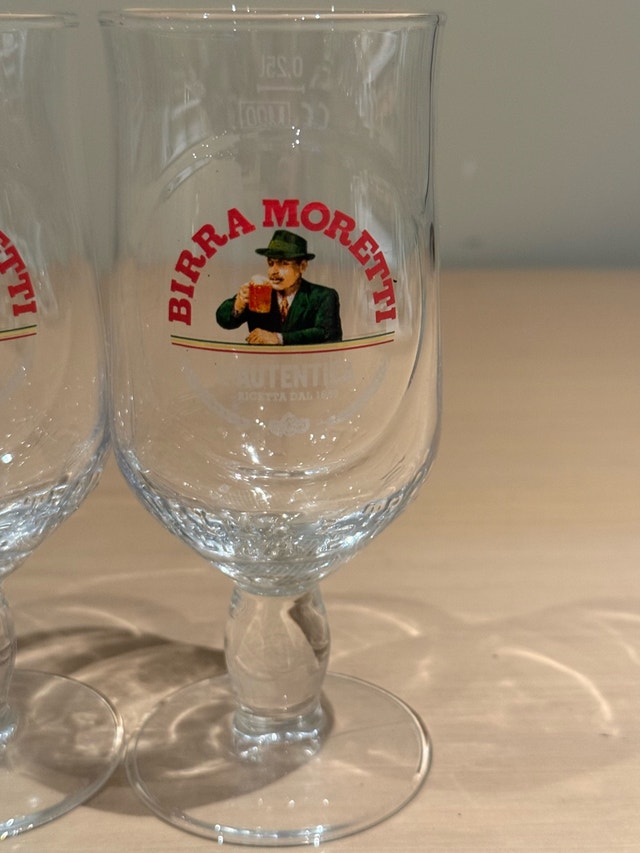 Birra Moretti Beer Glasses - photo 4