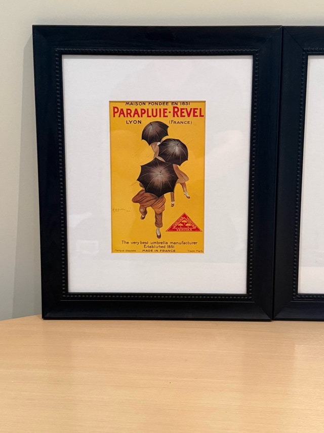 Pair of Framed Vintage French Advertising Posters - Parapluie-Re - photo 3