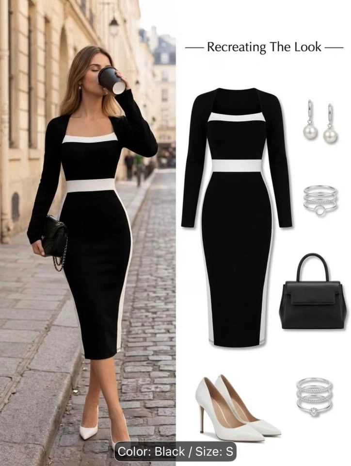 Lovely black bodycon dress - photo 3