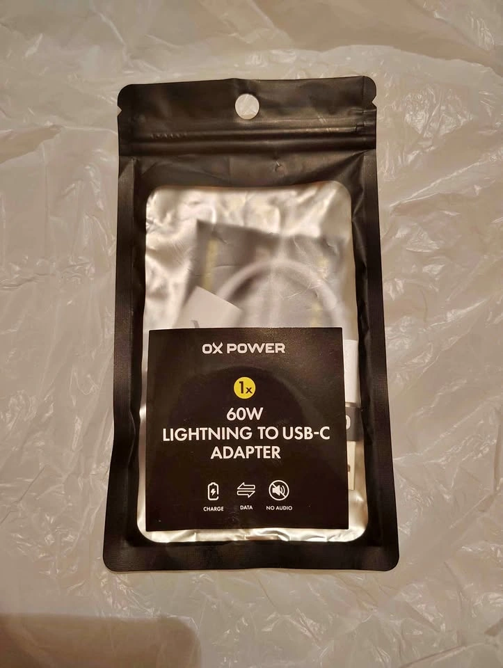 Ox Power 60W Lightning to USB-C Adapter