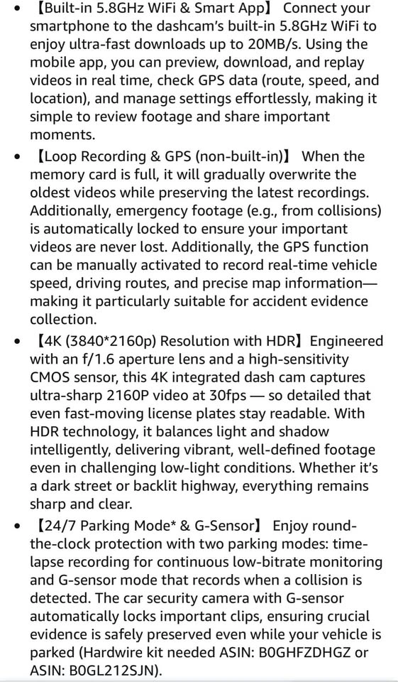 4K Dash Cam for Hyundai Kona & Kona Electric - photo 4