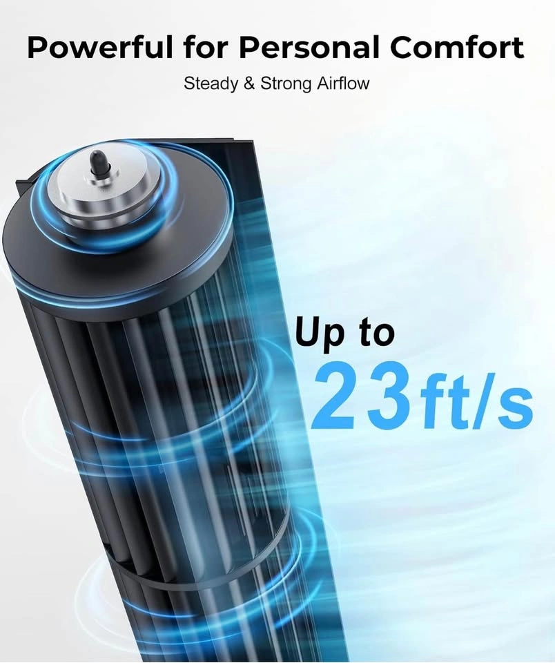 Tower Fan for Bedroom, 23ft/s Fans with Remote, 70° Oscillating - photo 4