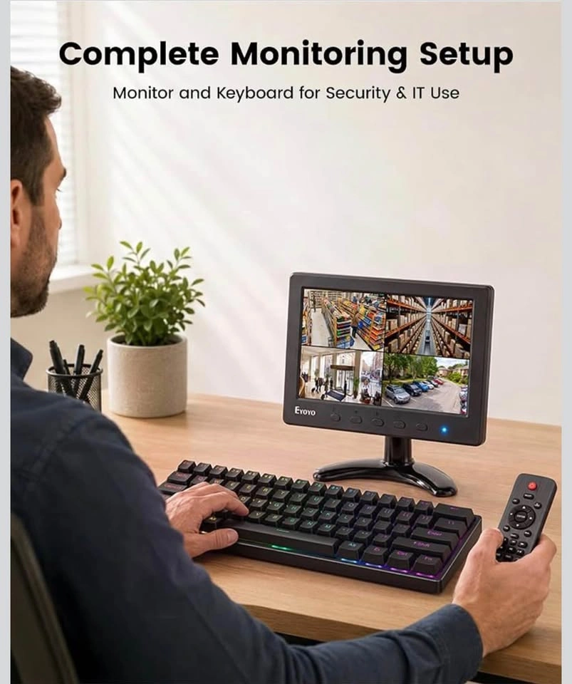 Eyoyo 7-inch HD Mini Monitor & Wired Compact 60% Keyboard - photo 2
