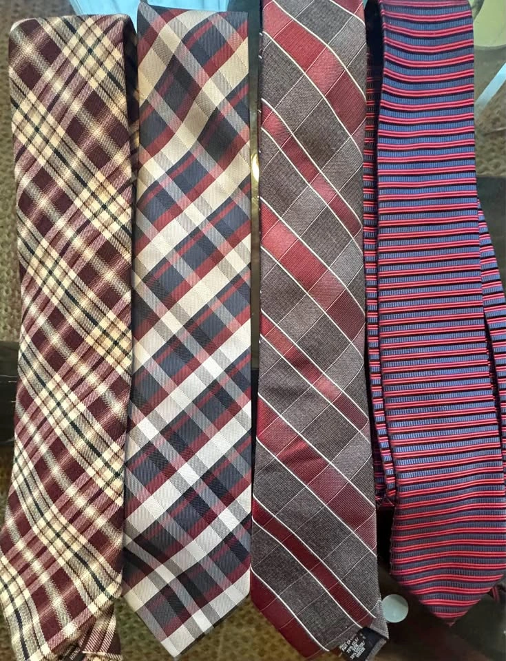 Men's Dress Tie Lot (4 Pack) - Michael Kors, Plaid & Striped