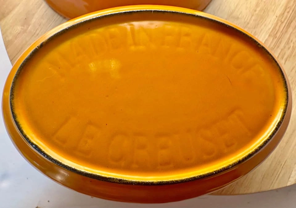 Vintage Le Creuset Flame Orange #16 Oval Cast Iron Gratin Dish