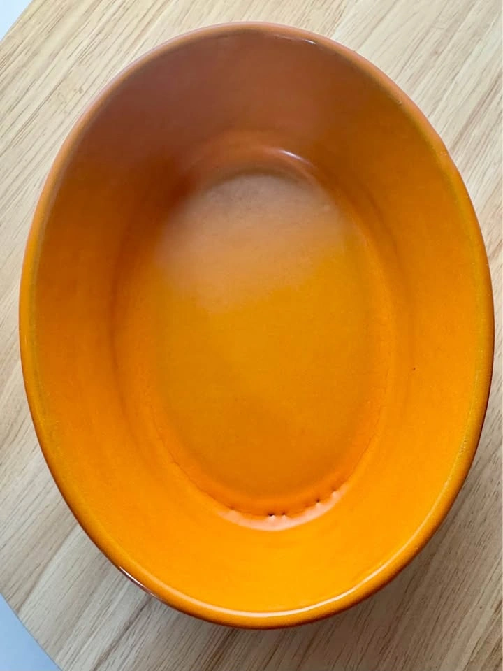 Vintage Le Creuset Flame Orange #16 Oval Cast Iron Gratin Dish - photo 4