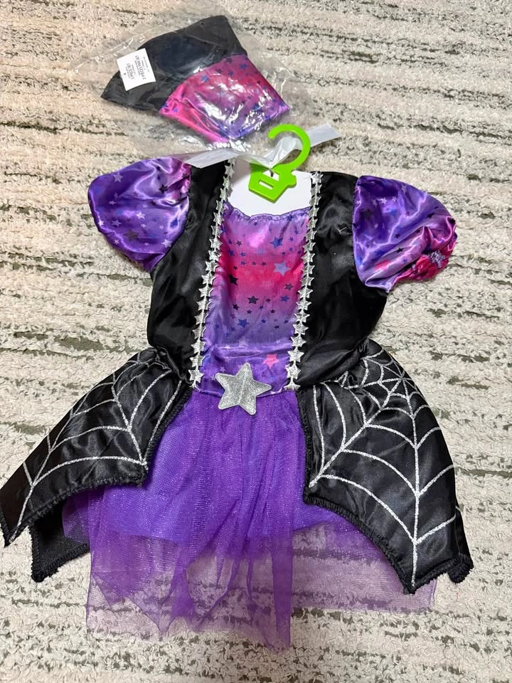 Halloween Spider Fairy / Witch Costume size 2-3