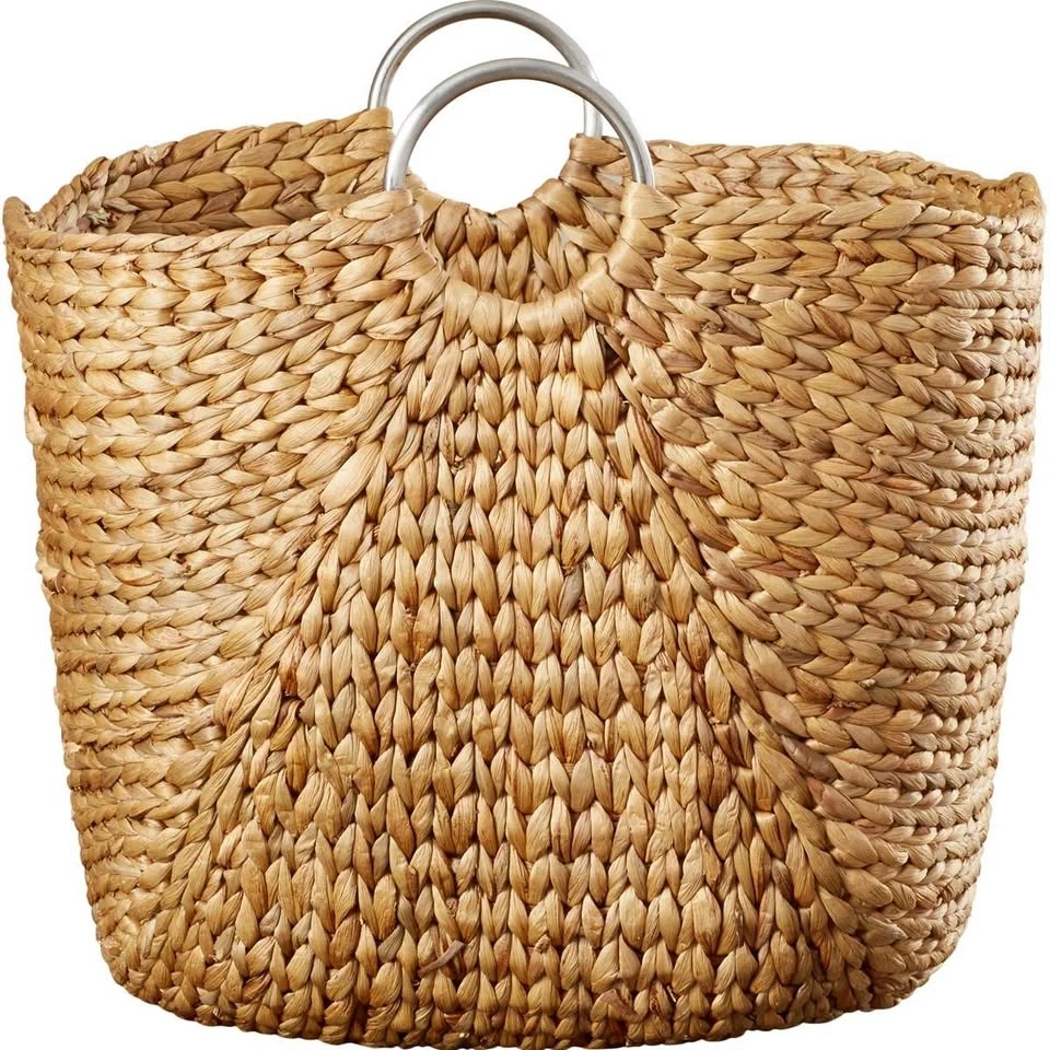 Milnor Seagrass Handmade Woven Storage Basket – Brown/Silver - photo 2