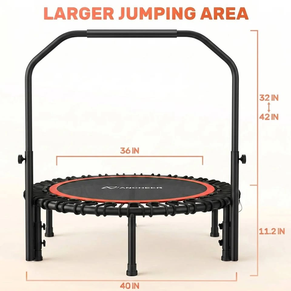 40” Foldable Mini Trampoline – 450 LBS Capacity – Brand New - photo 4