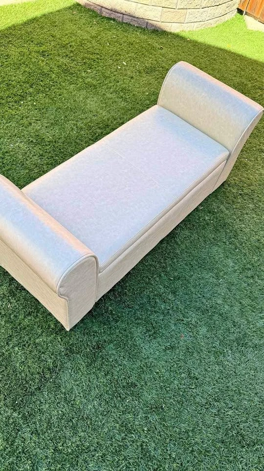 ✨ NEW | Cream Faux Leather Storage Bench ✨